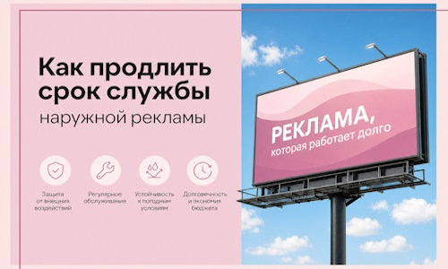 Как продлить срок службы наружной рекламы в  Бийске