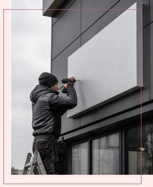 Изготовление и монтаж вывесок на подложке для бизнеса в Бийске